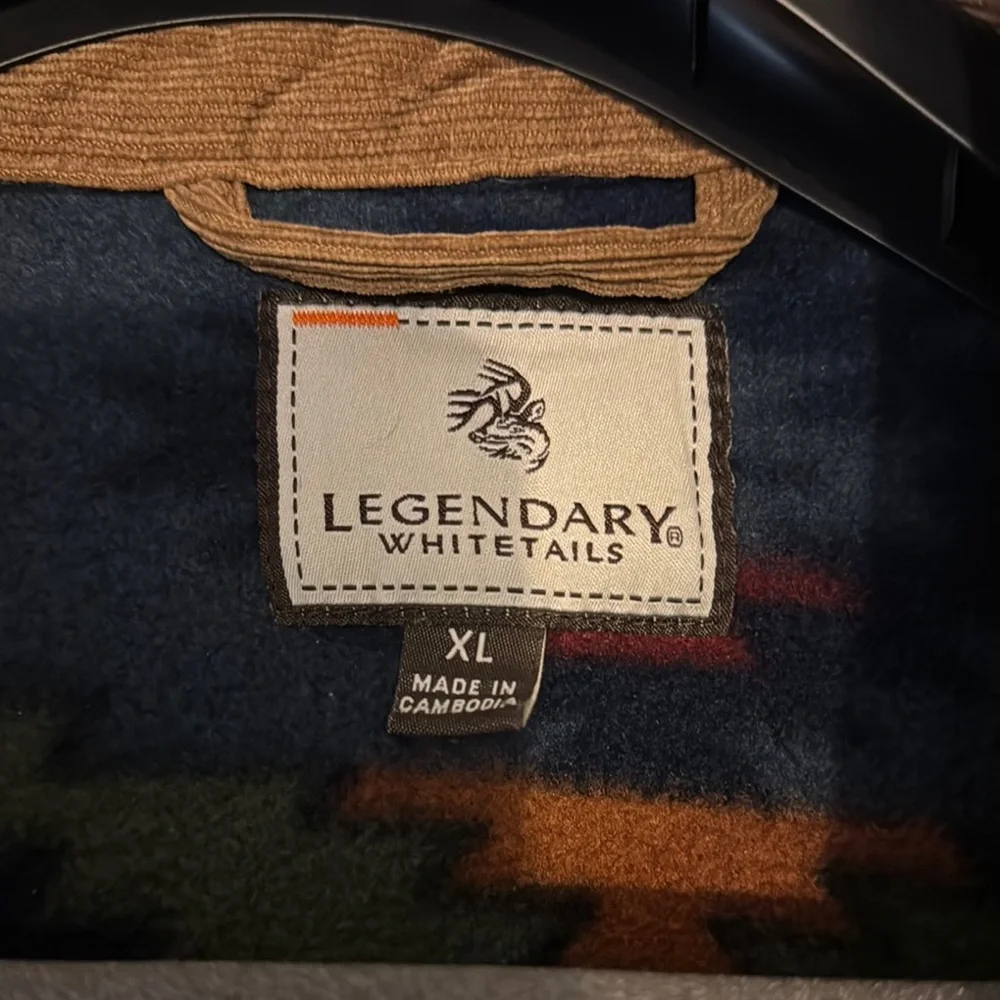 Men's Fleece Multicolor Jacket/Button Up - Picture 3 of 4